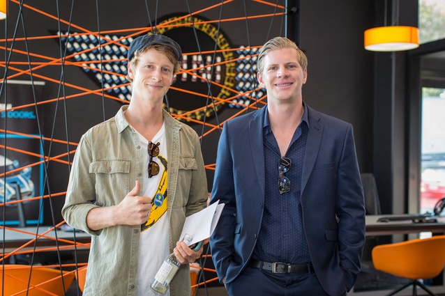 Photographer Bas van Est and AGM Publishing's Danny Herbert.