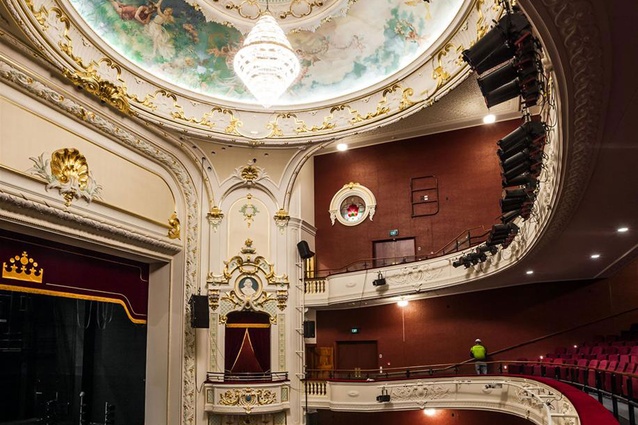 Finalist: Craftsmanship – Conservation of the painted dome ceiling in the Isaac Theatre Royal (Christchurch) by Studio Carolina Izzo.