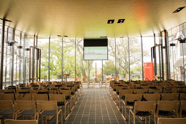 The venue for the Fringe Benefits? event was the stunning Fearon Hay-designed Bishop Selwyn Chapel at Holy Trinity Cathedral, Parnell, Auckland.