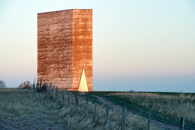 Sense of Place category: Photographer: Mark Wohlrab. Building: Bruder Klaus Field Chapel, Mechernich-Wachendorf, Germany. Architect: Peter Zumthor.