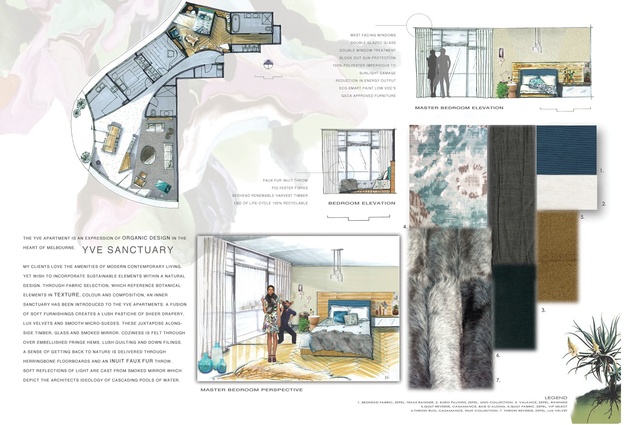 Assessment board – Interior Decoration & Design First Prize: Amelia Williams.