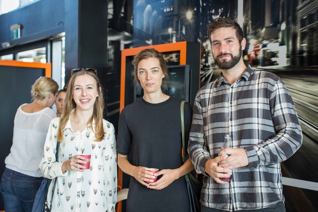 Left to right: Antonia Lapwood, Hannah Steenson and Alexander Sacha Milojevic (four/two/one).