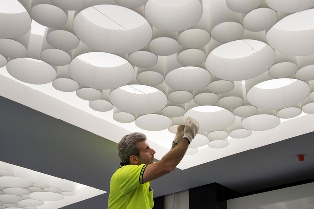 Finalist: Craftsmanship – ASB Lantern Ceiling (Queen St, Auckland) by CPRW Fisher.