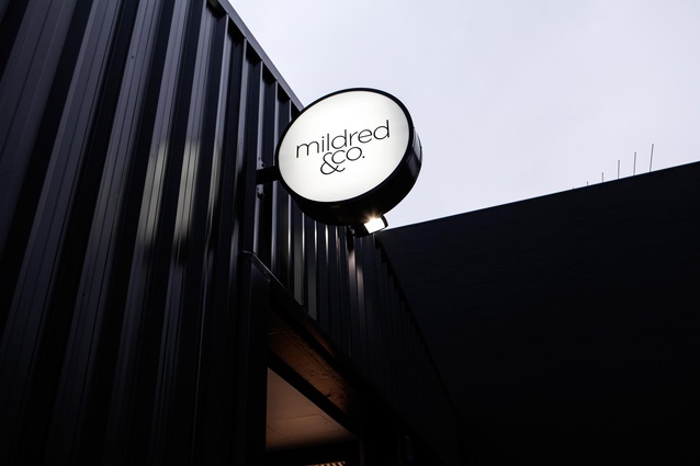 The black exterior of the building designed by Jose Gutierrez. The black exterior of the building designed by Jose Gutierrez.