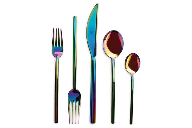 Iridescent 5-piece Flatware Set I $195 from
<a
href="http://www.abchome.com/shop/iridescent-5-piece-flatware-set-1415548" target="_blank"><u>abchome.com
</u></a>