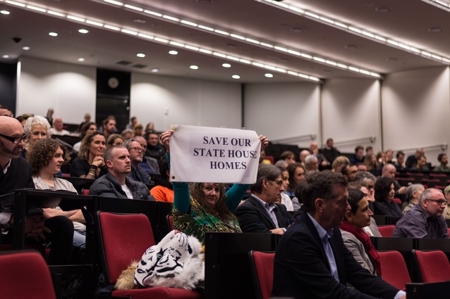 Audience members made their concerns known at the political debate.