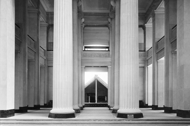 A view of the Auckland War Memorial Museum towards the Māori court in 1929.