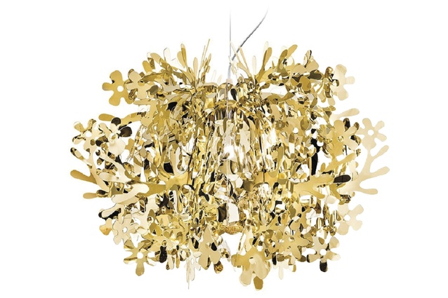 Fiorella gold pendant by Nigel Coates for Slamp | $692 from <a
href="http://www.matisse.co.nz/products/Lighting/pendant/fiorella-gold-silver-copper" target="_blank"><u>matisse.co.nz</u></a>.