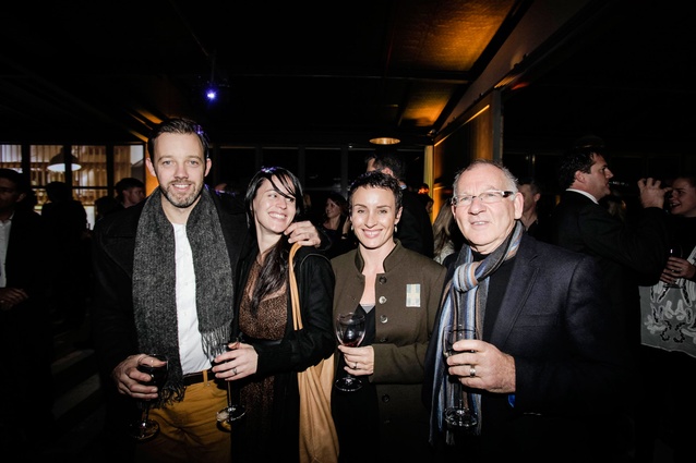 Second from right: Jennifer Buckley of Auckland Art Fair. Far right: Rex Armstrong of Orexart.